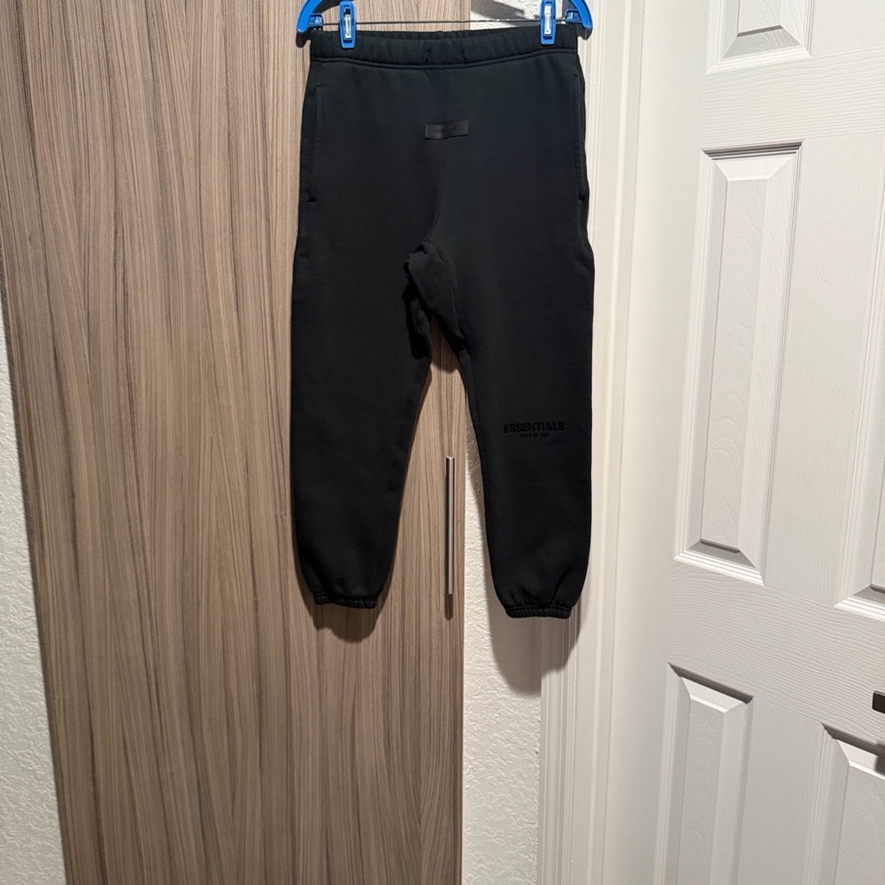 Essentials Kids Black Fleece Joggers